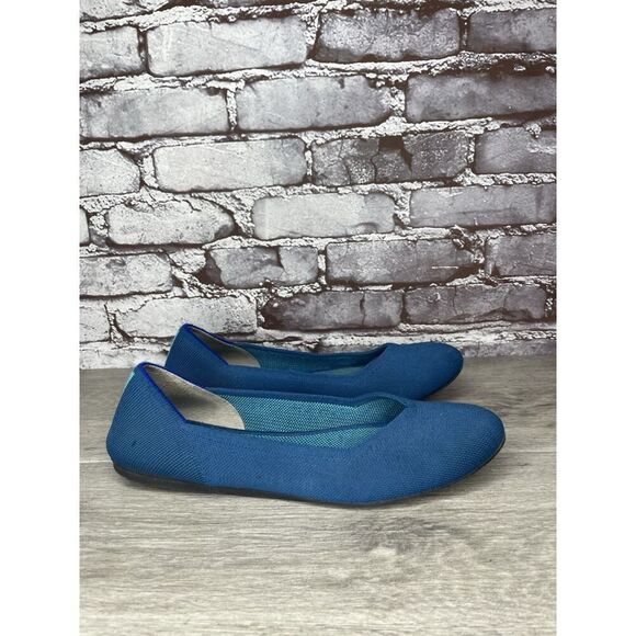 Rothy's The Square Pacific Blue Knit Fabric Ballet Flats Women Sz 11M US/42EU - Picture 5 of 16